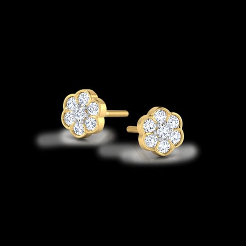 Floral Sparkle Diamond Stud Earrings Floral Sparkle Diamond Stud Earrings