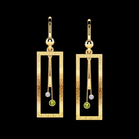 Double Pendulum Diamond Drop Earrings Double Pendulum Diamond Drop Earrings