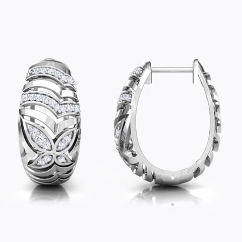 Regal Diamond Hoop Earrings Regal Diamond Hoop Earrings
