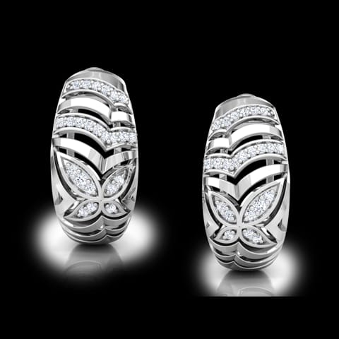 Regal Diamond Hoop Earrings Regal Diamond Hoop Earrings