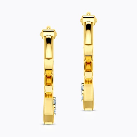 Floret Diamond Hoop Earrings Floret Diamond Hoop Earrings