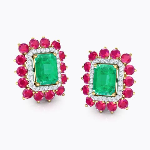 Zenia Gemstone Stud Earrings