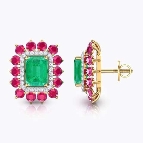 Zenia Gemstone Stud Earrings