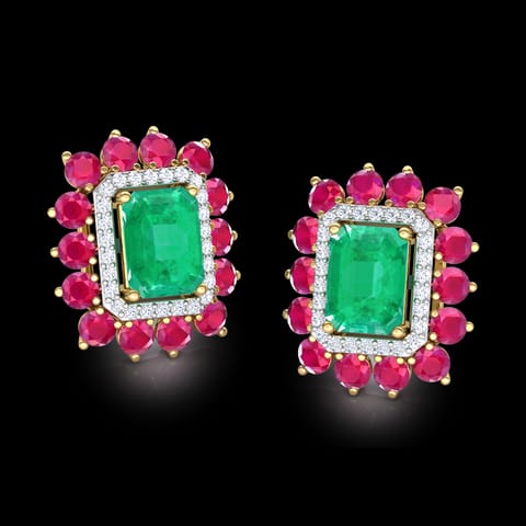 Zenia Gemstone Stud Earrings