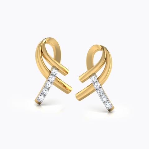 Knotted Grace Diamond Stud Earrings