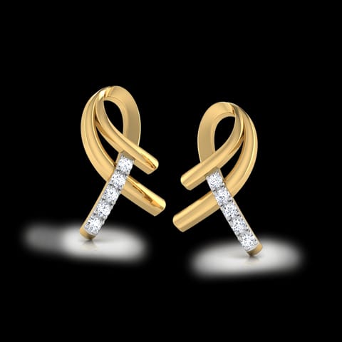 Knotted Grace Diamond Stud Earrings