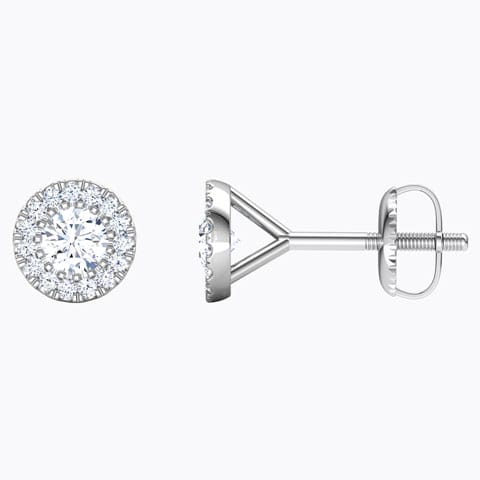 Halo Eternity Diamond Stud Earrings