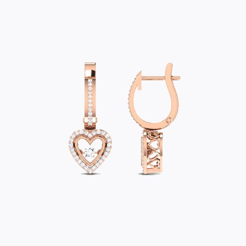 Gillian Heartbeat Diamond Drop Earrings