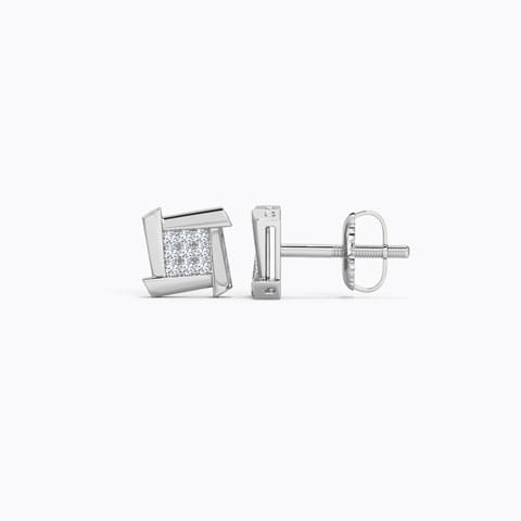 Ludo Square  Diamond Stud Earrings Ludo Square  Diamond Stud Earrings