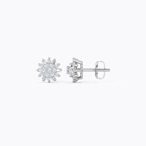 Jaze Cluster Diamond Stud Earrings Jaze Cluster Diamond Stud Earrings