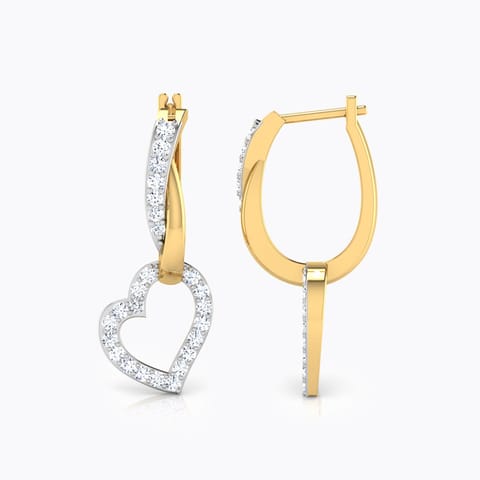 Jill Heart Diamond Drop Earrings Jill Heart Diamond Drop Earrings