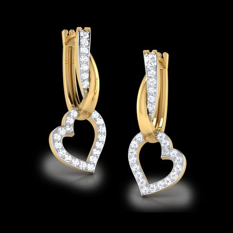 Jill Heart Diamond Drop Earrings Jill Heart Diamond Drop Earrings