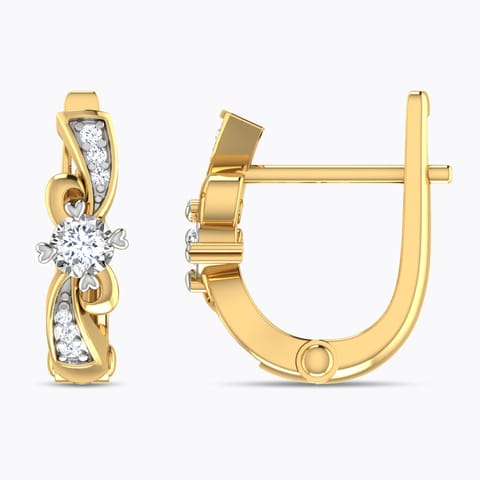 Twisty Curl Diamond Hoop Earrings Twisty Curl Diamond Hoop Earrings