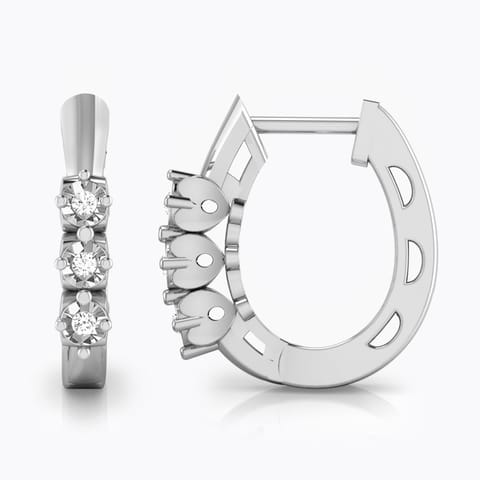 Luna Diamond Hoop Earrings