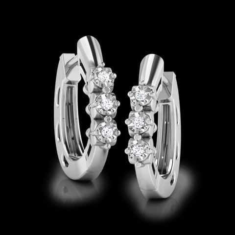 Luna Diamond Hoop Earrings