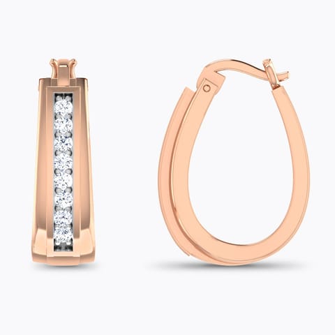 Warp Diamond Hoop Earrings Warp Diamond Hoop Earrings