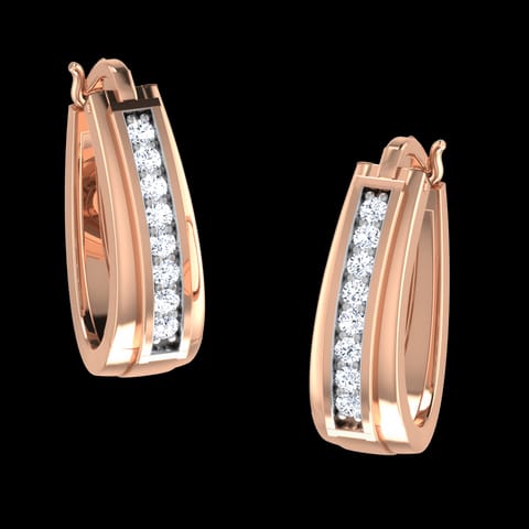Warp Diamond Hoop Earrings Warp Diamond Hoop Earrings