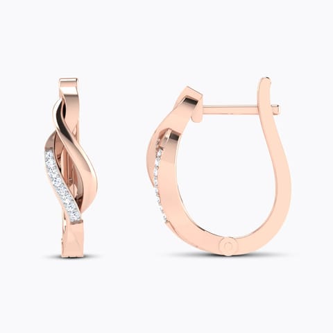 Swerve Diamond Hoop Earrings Swerve Diamond Hoop Earrings