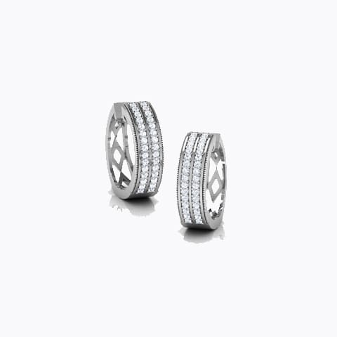 Britt Diamond Hoop Earrings