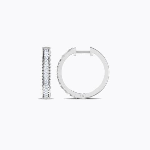 Line Diamond Hoop Earrings Line Diamond Hoop Earrings