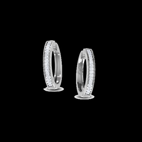 Line Diamond Hoop Earrings Line Diamond Hoop Earrings