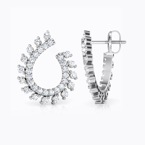 Radiant Diamond Hoop Earrings Radiant Diamond Hoop Earrings