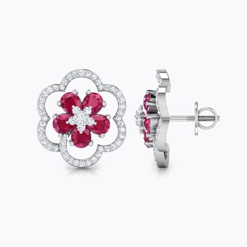 Trio Floral Gemstone Stud Earrings Trio Floral Gemstone Stud Earrings