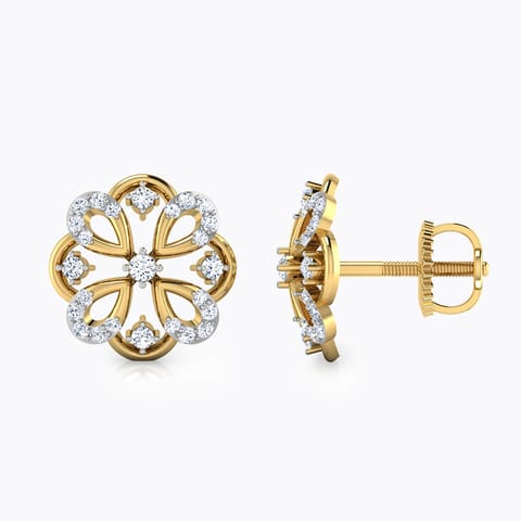 Rangoli Diamond Stud Earrings