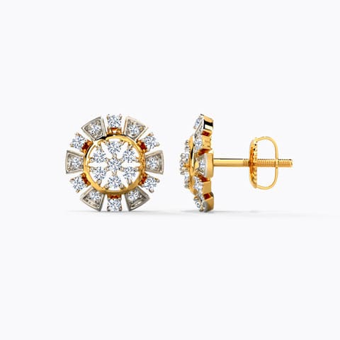 Antique Sun Diamond Stud Earrings Antique Sun Diamond Stud Earrings