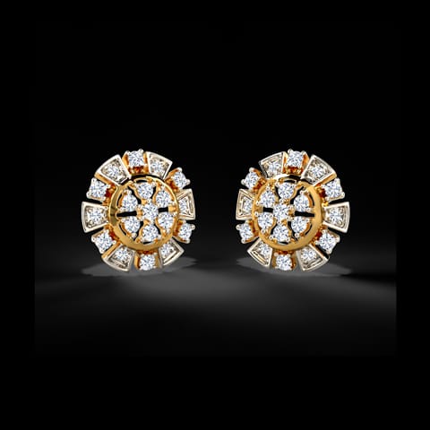 Antique Sun Diamond Stud Earrings Antique Sun Diamond Stud Earrings