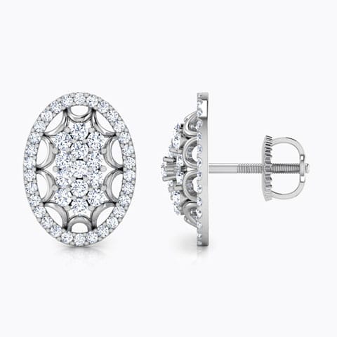 Oval Mesa Diamond Stud Earrings Oval Mesa Diamond Stud Earrings