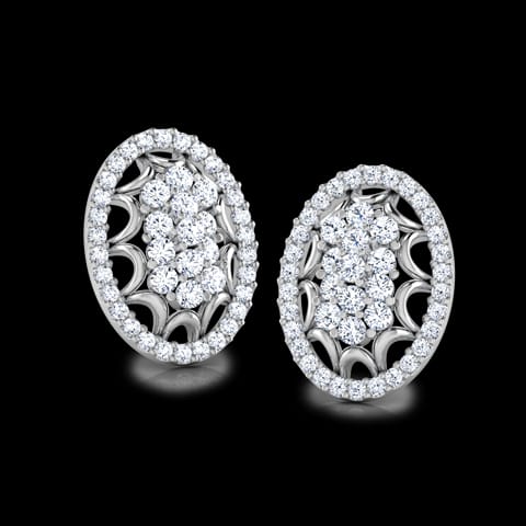 Oval Mesa Diamond Stud Earrings Oval Mesa Diamond Stud Earrings