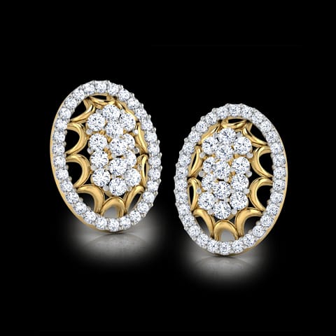 Oval Mesa Diamond Stud Earrings Oval Mesa Diamond Stud Earrings