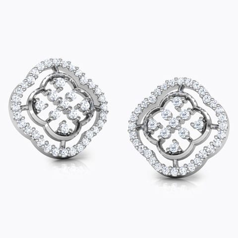 Lucky Clover Diamond Stud Earrings Lucky Clover Diamond Stud Earrings