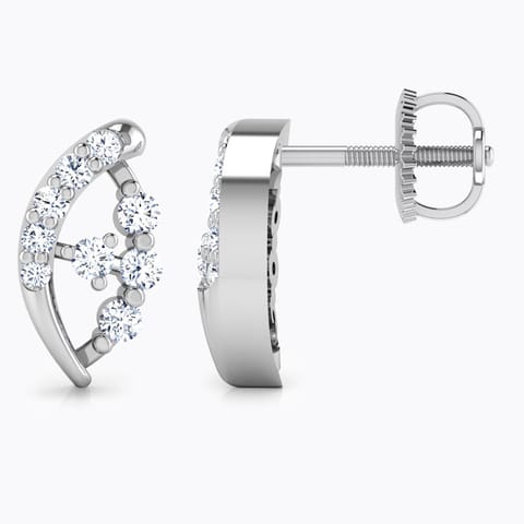 Dazzling Pie Diamond Stud Earrings Dazzling Pie Diamond Stud Earrings