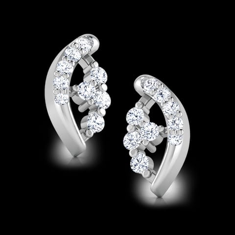 Dazzling Pie Diamond Stud Earrings Dazzling Pie Diamond Stud Earrings