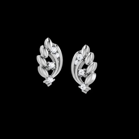 Dancing Couple Platinum Platinum Stud Earrings