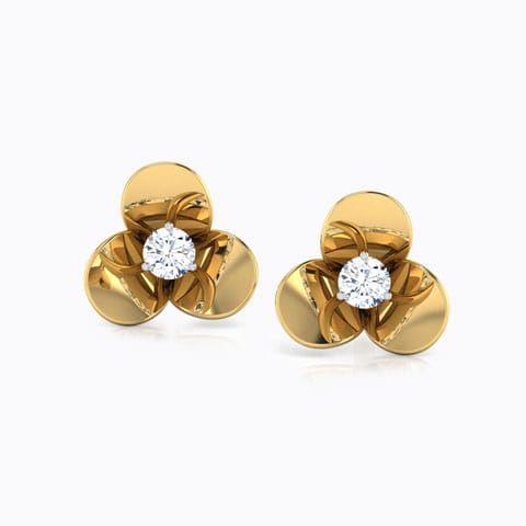 Cloverleaf Diamond Stud Earrings