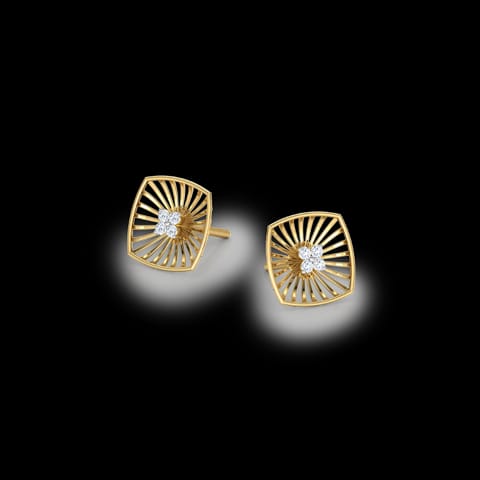 Cushion Wired Diamond Stud Earrings