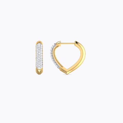 V' Gleam Diamond Hoop Earrings V' Gleam Diamond Hoop Earrings
