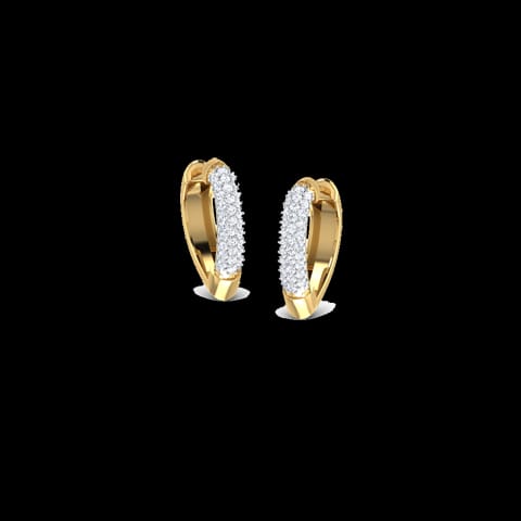 V' Gleam Diamond Hoop Earrings V' Gleam Diamond Hoop Earrings