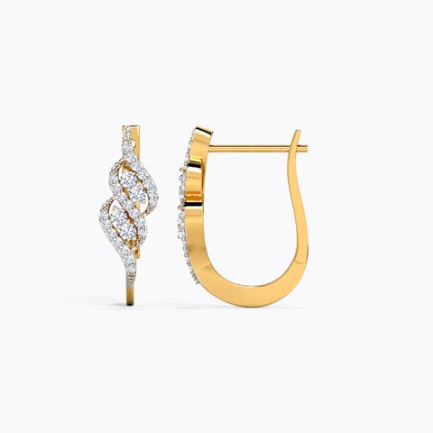 Twisty 8 Diamond Hoop Earrings Twisty 8 Diamond Hoop Earrings