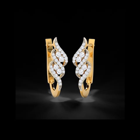 Twisty 8 Diamond Hoop Earrings Twisty 8 Diamond Hoop Earrings