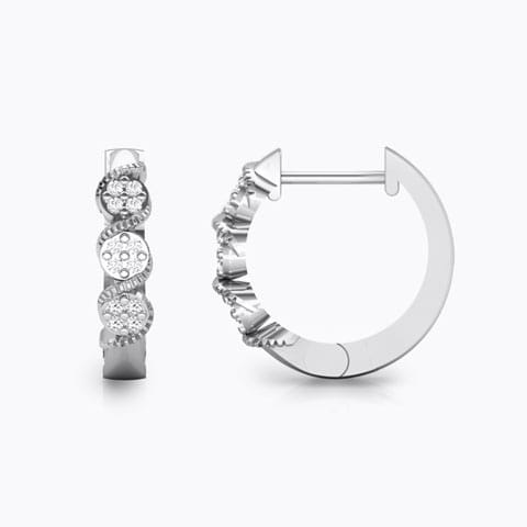 S' Cluster Diamond Hoop Earrings S' Cluster Diamond Hoop Earrings