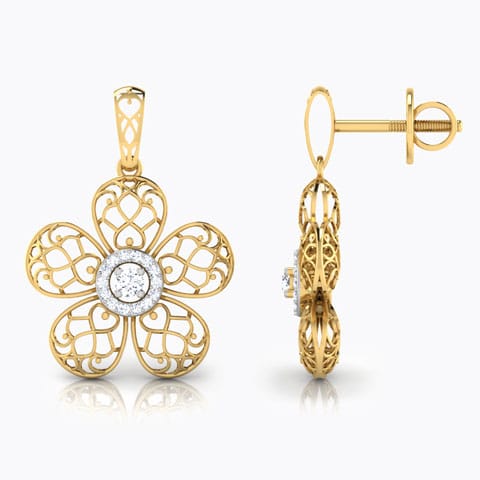Kalika Trellis Diamond Drop Earrings