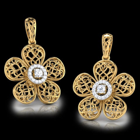 Kalika Trellis Diamond Drop Earrings