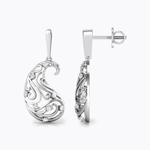 Omaira Paisley Diamond Drop Earrings Omaira Paisley Diamond Drop Earrings