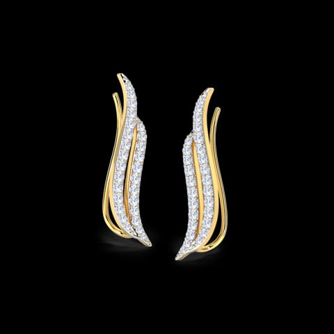 Sweep Diamond Ear Cuffs