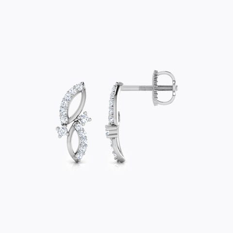 Leaf Drops Diamond Stud Earrings Leaf Drops Diamond Stud Earrings