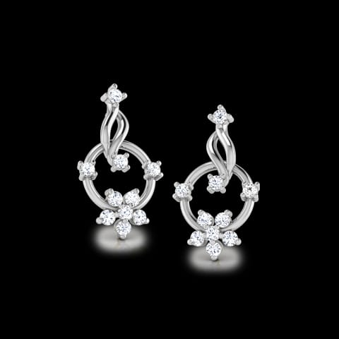 Circle Cluster Diamond Stud Earrings Circle Cluster Diamond Stud Earrings